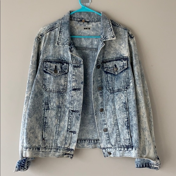 topshop acid wash denim jacket